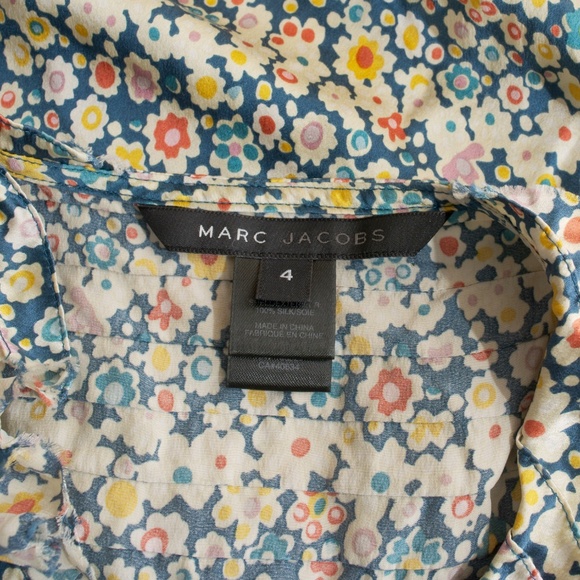 Marc Jacobs 100% Silk Floral Sleeveless Blouse - Picture 2 of 4